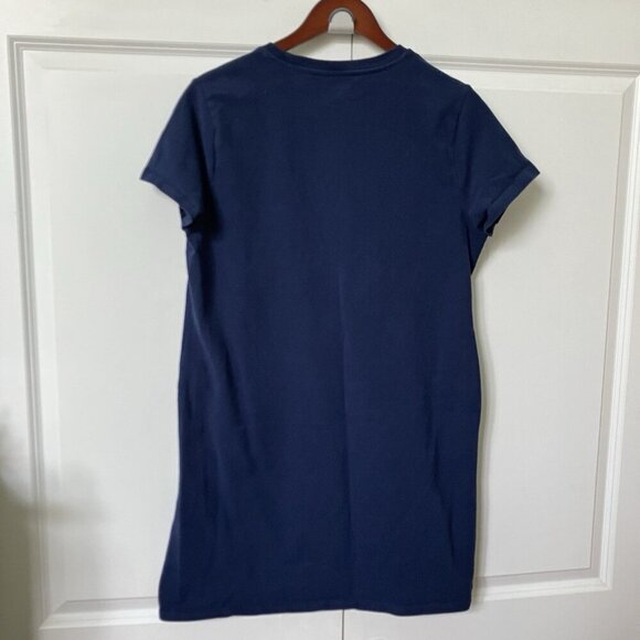 Champion T-shirt Dress Womens L Navy Blue Logo Athleisure Comfy - Picture 8 of 9